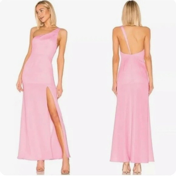 NBD pink one shoulder formal maxi dress - Picture 1 of 10